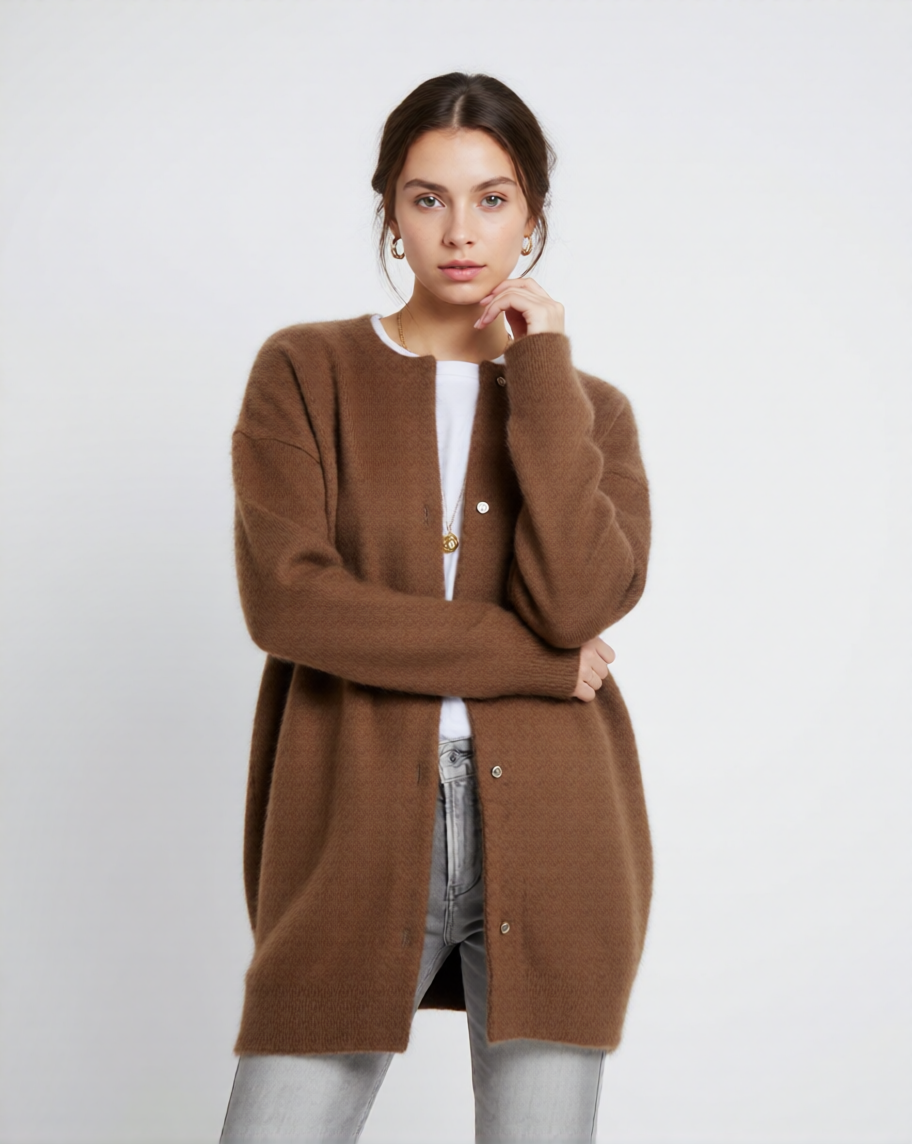 Mia | Luxurious Elegant Long Cardigan for Women