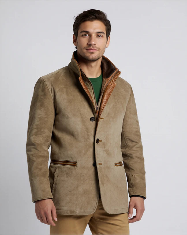 Ethan | Stylish Vintage Men's Jacket with Reversed Collar