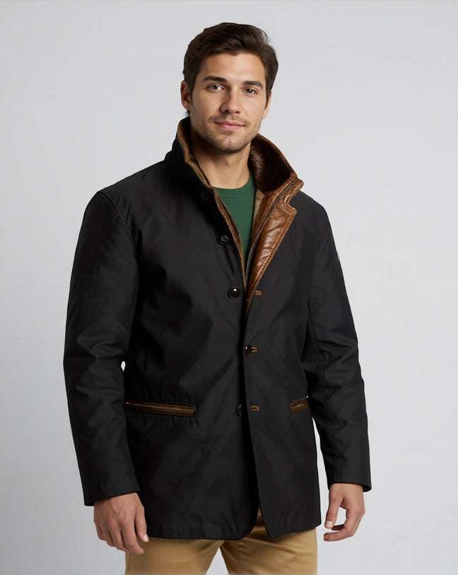 Ethan | Stylish Vintage Men's Jacket with Reversed Collar