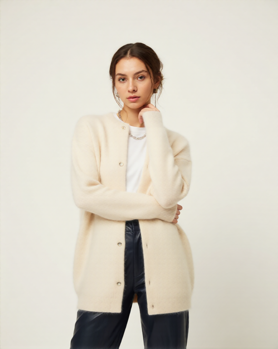 Mia | Luxurious Elegant Long Cardigan for Women