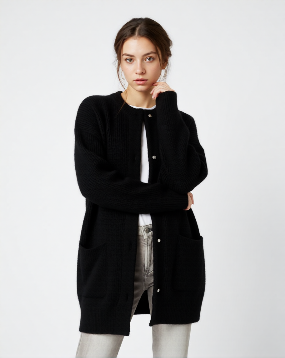 Mia | Luxurious Elegant Long Cardigan for Women