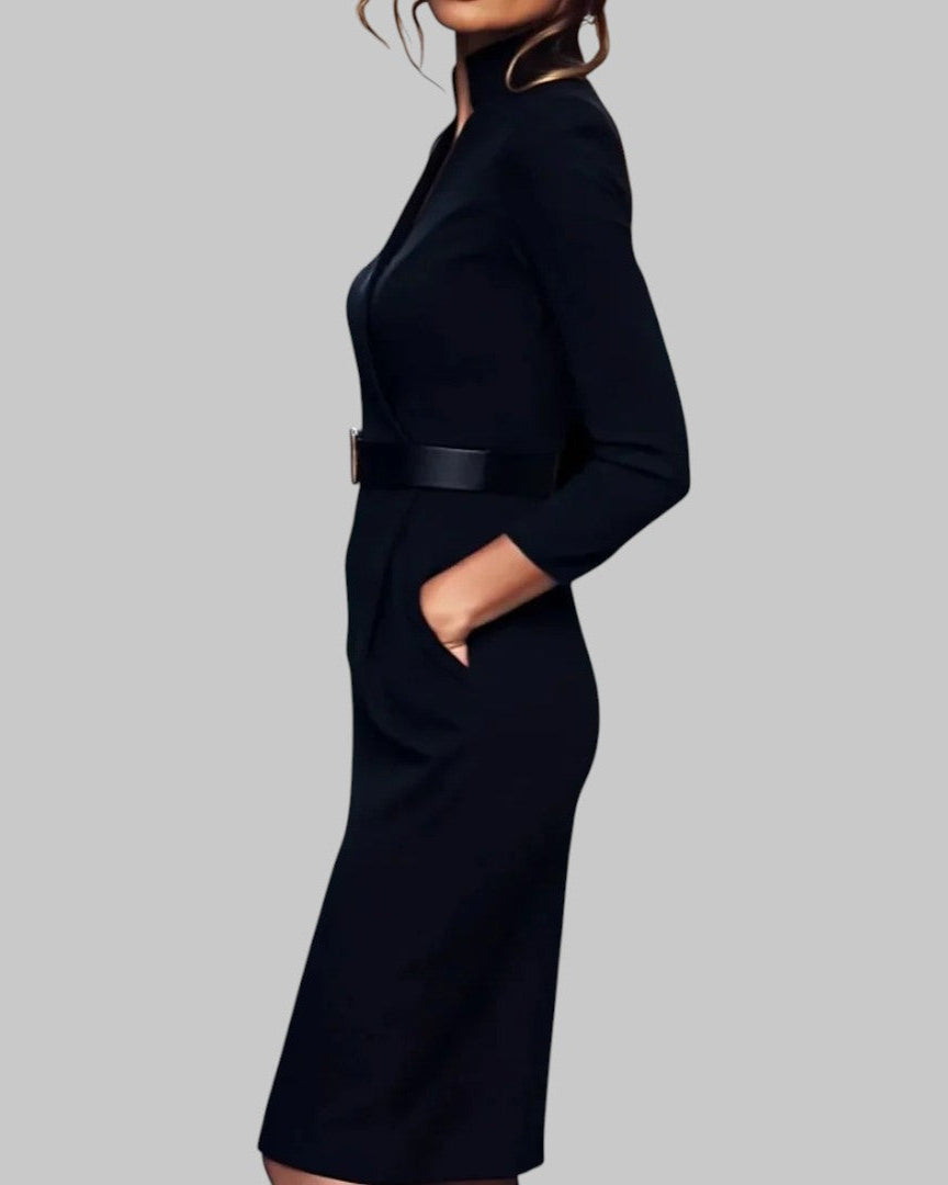 Lila | Elegant Fitted Midi Dress for Women 1